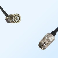 BNC Male Right Angle - Mini UHF Female Coaxial Cable Assemblies