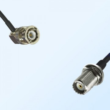BNC Male R/A - Mini UHF Bulkhead Female Coaxial Cable Assemblies