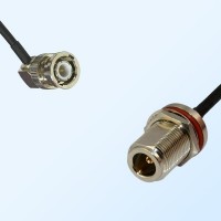 BNC Male R/A - N Bulkhead Female with O-Ring Coaxial Cable Assemblies