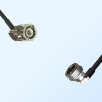 BNC Male Right Angle - QN Male Right Angle Coaxial Cable Assemblies