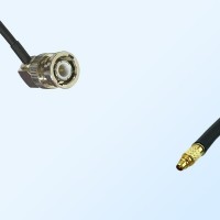 BNC Male Right Angle - RP MMCX Male Coaxial Cable Assemblies