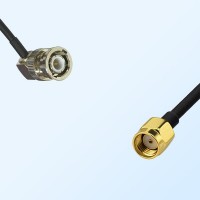BNC Male Right Angle - RP SMA Male Coaxial Cable Assemblies