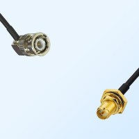RP SMA Bulkhead Female with O-Ring - BNC Male R/A Cable Assemblies
