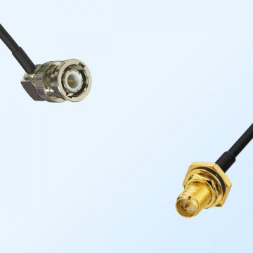 RP SMA Bulkhead Female with O-Ring - BNC Male R/A Cable Assemblies