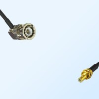 BNC Male Right Angle - SMB Bulkhead Male Coaxial Cable Assemblies