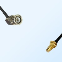BNC Male Right Angle - SMC Bulkhead Male Coaxial Cable Assemblies