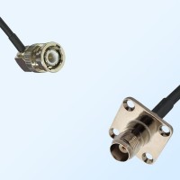 BNC Male Right Angle - TNC Female 4 Hole Coaxial Cable Assemblies