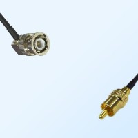 RCA Male - BNC Male Right Angle Coaxial Cable Assemblies