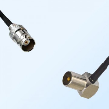 BNC Female - DVB-T TV Male Right Angle Coaxial Cable Assemblies
