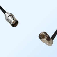 BNC Female - F Male Right Angle Coaxial Cable Assemblies
