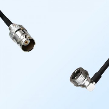 BNC Female - QN Male Right Angle Coaxial Cable Assemblies