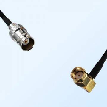 BNC Female - RP SMA Male Right Angle Coaxial Cable Assemblies