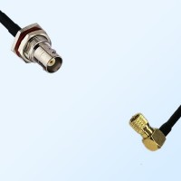 BNC O-Ring Bulkhead Female - Microdot 10-32  Male R/A Cable Assemblies