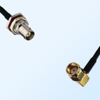 BNC Bulkhead Female with O-Ring - RP SMA Male R/A Cable Assemblies