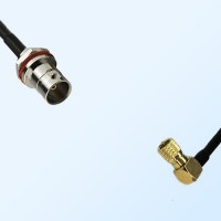 BNC Front Mount B/H Female - Microdot 10-32  Male R/A Cable Assemblies