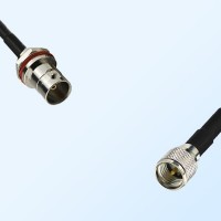 BNC Front Mount Bulkhead Female - Mini UHF Male Cable Assemblies