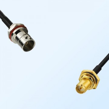 BNC Front Mount B/H Female - RP SMA O-Ring B/H Female Cable Assemblies