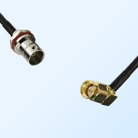 BNC Front Mount O-Ring Bulkhead Female - SMA Male R/A Cable Assemblies