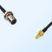 BNC Front Mount O-Ring Bulkhead Female - SMB Male Cable Assemblies