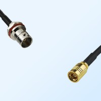 BNC Front Mount O-Ring Bulkhead Female - SMB Female Cable Assemblies