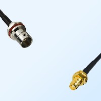 BNC Front Mount B/H Female - SSMA Bulkhead Female Cable Assemblies