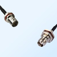 BNC Front Mount Bulkhead Female - TNC Bulkhead Female Cable Assemblies