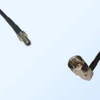 F Male Right Angle - CRC9 Male Coaxial Jumper Cable