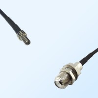 F Bulkhead Female - CRC9 Male Coaxial Jumper Cable