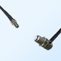 F Bulkhead Female Right Angle - CRC9 Male Coaxial Jumper Cable