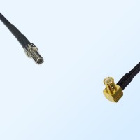 MCX Male Right Angle - CRC9 Male Coaxial Jumper Cable