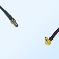 CRC9 Male - MMCX Male Right Angle Coaxial Jumper Cable
