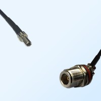 N Bulkhead Female R/A with O-Ring - CRC9 Male Coaxial Cable Assemblies