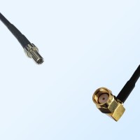 CRC9 Male - RP SMA Male Right Angle Coaxial Jumper Cable