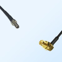 CRC9 Male - RP SMA Bulkhead Female Right Angle Coaxial Jumper Cable