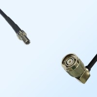 CRC9 Male - RP TNC Male Right Angle Coaxial Jumper Cable