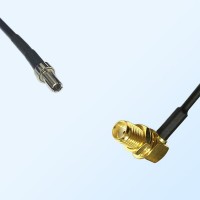 CRC9 Male - SMA Bulkhead Female Right Angle Coaxial Jumper Cable