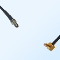CRC9 Male - SMB Male Right Angle Coaxial Jumper Cable