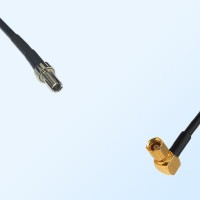 CRC9 Male - SMC Female Right Angle Coaxial Jumper Cable