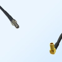 CRC9 Male - SSMB Female Right Angle Coaxial Jumper Cable