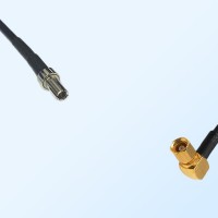 CRC9 Male - SSMC Female Right Angle Coaxial Jumper Cable