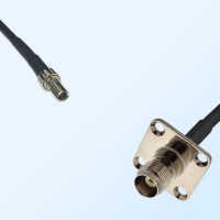CRC9 Male - TNC Female 4 Hole Panel Mount Coaxial Jumper Cable