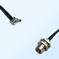 FME Bulkhead Male - CRC9 Male Right Angle Coaxial Jumper Cable
