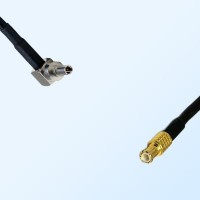 MCX Male - CRC9 Male Right Angle Coaxial Jumper Cable