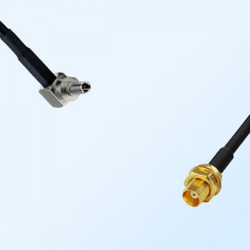 CRC9 Male Right Angle - MCX Bulkhead Female Coaxial Jumper Cable