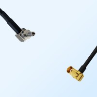 CRC9 Male Right Angle - MCX Female Right Angle Coaxial Jumper Cable