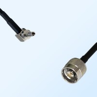CRC9 Male Right Angle - N Male Coaxial Jumper Cable
