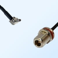 CRC9 Male R/A - N Bulkhead Female with O-Ring Coaxial Jumper Cable