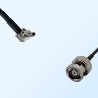 CRC9 Male Right Angle - RP BNC Male Coaxial Jumper Cable