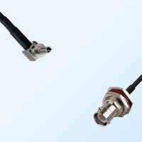 CRC9 Male R/A - RP BNC Bulkhead Female with O-Ring Coaxial Cable