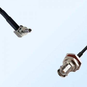 CRC9 Male R/A - RP BNC Bulkhead Female with O-Ring Coaxial Cable